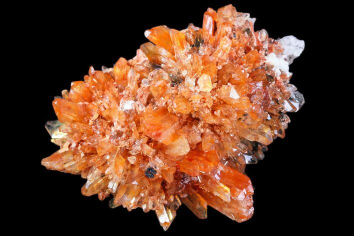 Orange Creedite Crystal Cluster - Durango, Mexico #79385